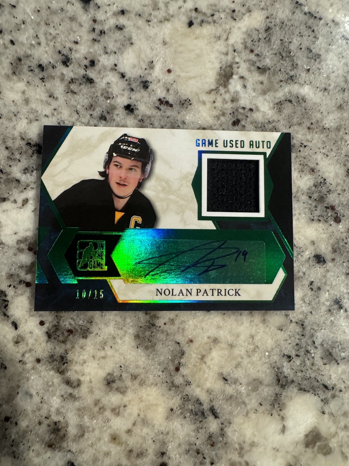 2017 ITG IN THE GAME USED NOLAN PATRICK #GUA-NP1 JERSEY AUTO /15