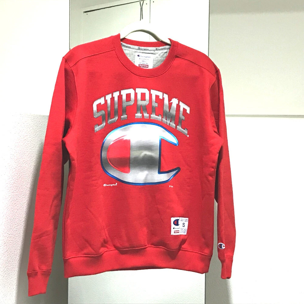 UNUSED SUPREME 19SS Supreme/Champion Chrome Crewneck Sweater