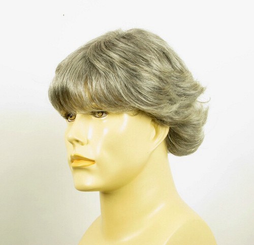 Peluca hombre cabello 100% natural gris mecha blanca DANY 44 - Picture 2 of 8