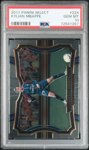 2017 PANINI SELECT #224 KYLIAN MBAPPE ROOKIE RC PSA 10