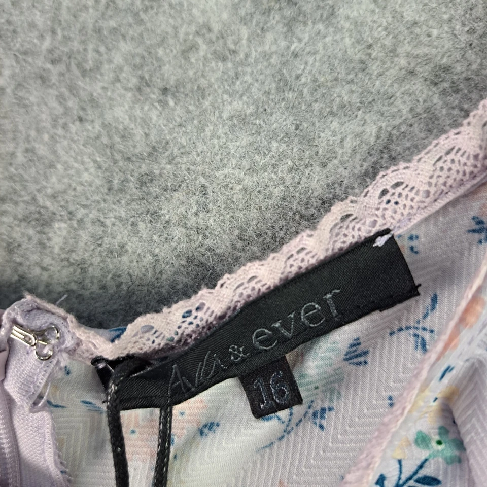 Camisa Ava & Ever Para Hombres 16 Púrpura Lila Floral Manga Corta Cuello Redondo NUEVA NUEVA CON ETIQUETAS Foto 2 de 4