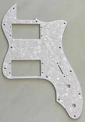 Custom For Nash T72 Telecaster Thinline Style Guitar Pickguard 4-Ply White Pearl