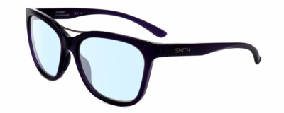 Smith Optics Cavalier-141 Cat Eye Blau Licht Brille Lila Kristall Silber 55 MM