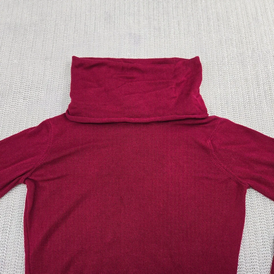 Levi's свитер женщин очень маленький красный бордовый пуловер капот шеи водолазка - Изображение 3 из 4