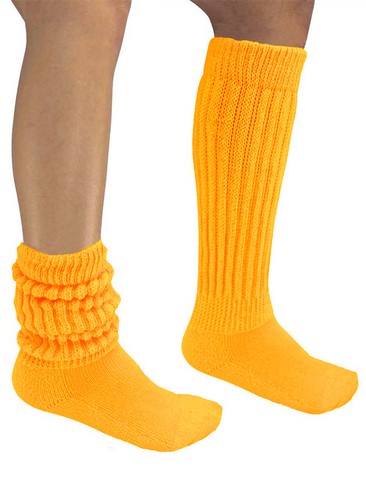 Scrunchie to knee Slouch Socks Pic Color Hooters UNIFORM Warm Ski Run walk gym - Picture 9 of 27