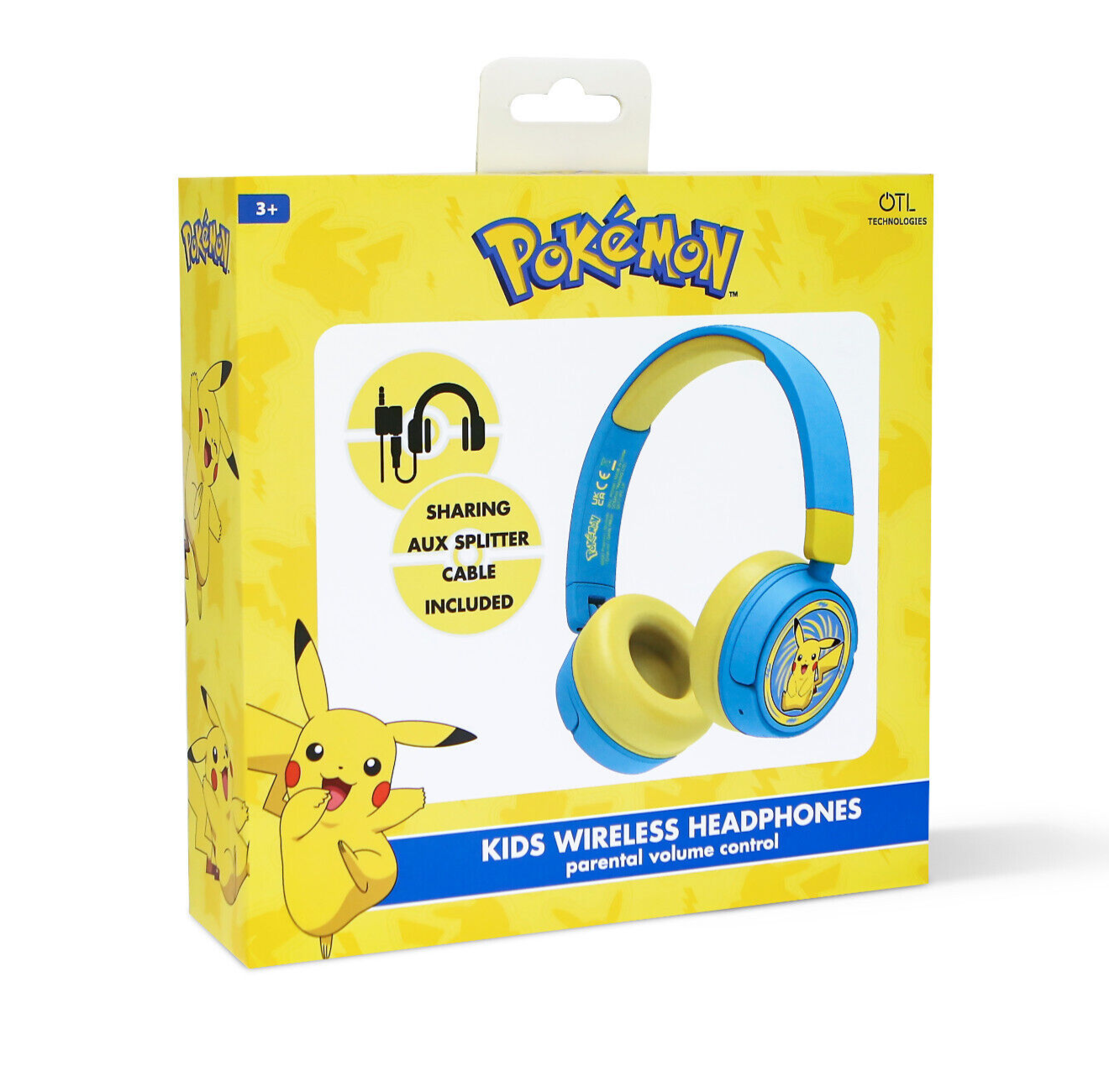 OTL Technologies Kids Bluetooth Wireless Headphones - Pokemon Pikachu