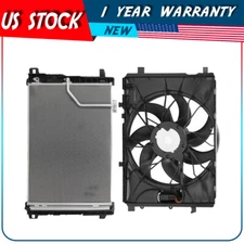 Engine Cooling Fan and AC Condenser Assembly For 2010-2015 Mercedes-Benz GLK350