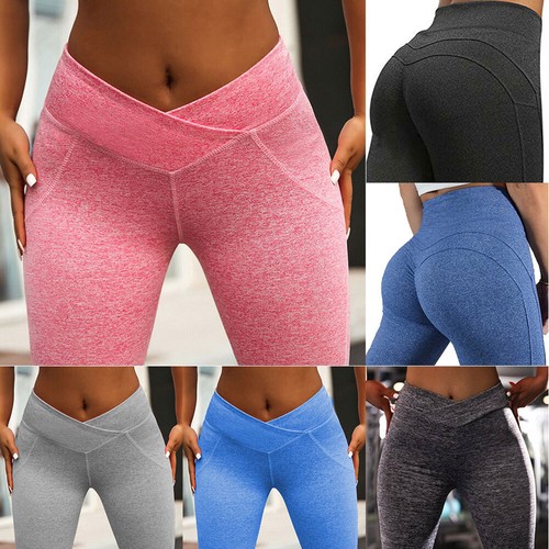 Women Sport Yoga Pants Ruched Butt Lift 