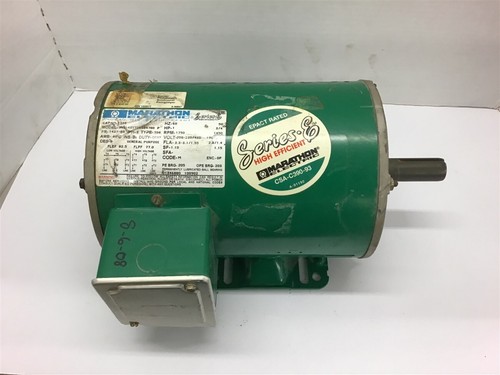 Marathon 9VL143TTDR53478BD 1 Hp AC Motor 208-230/460 Volts 1800 Rpm 4P 143T-85 - Picture 2 of 6