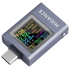 USB C Multimeter Digital Tester Volt Voltmeter Ammeter Detector 4.5-50V 0-12A