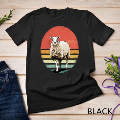 Retro Vintage Sheep Shirt Animal Farm Sheep Lover Gifts Idea Unisex T-shirt