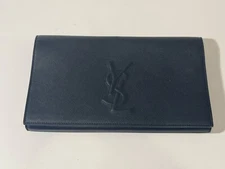 Saint Laurent YSL Belle de Jour Black Leather Large Clutch Bag