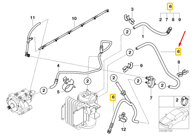 BMW X5 E53 Kraftstoffdruckbegrenzungsventil 13537786399 7786399  