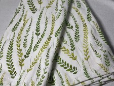 COLORDRIFT KITCHEN TOWELS 2 WHITE GREEN FERNS 18 X 28 100 COTTON NIP
