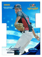 Gerrit Cole 2013 USA Champions Legends Certified Die-Cuts Mirror Blue /199 #30 