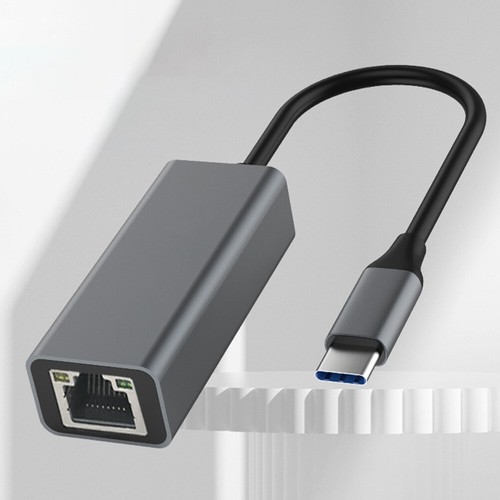 Type-C To RJ45 Ethernet Wired LAN Adapter 10/100/1000Mbps (Grey Type C 100M) - Bild 4 von 6