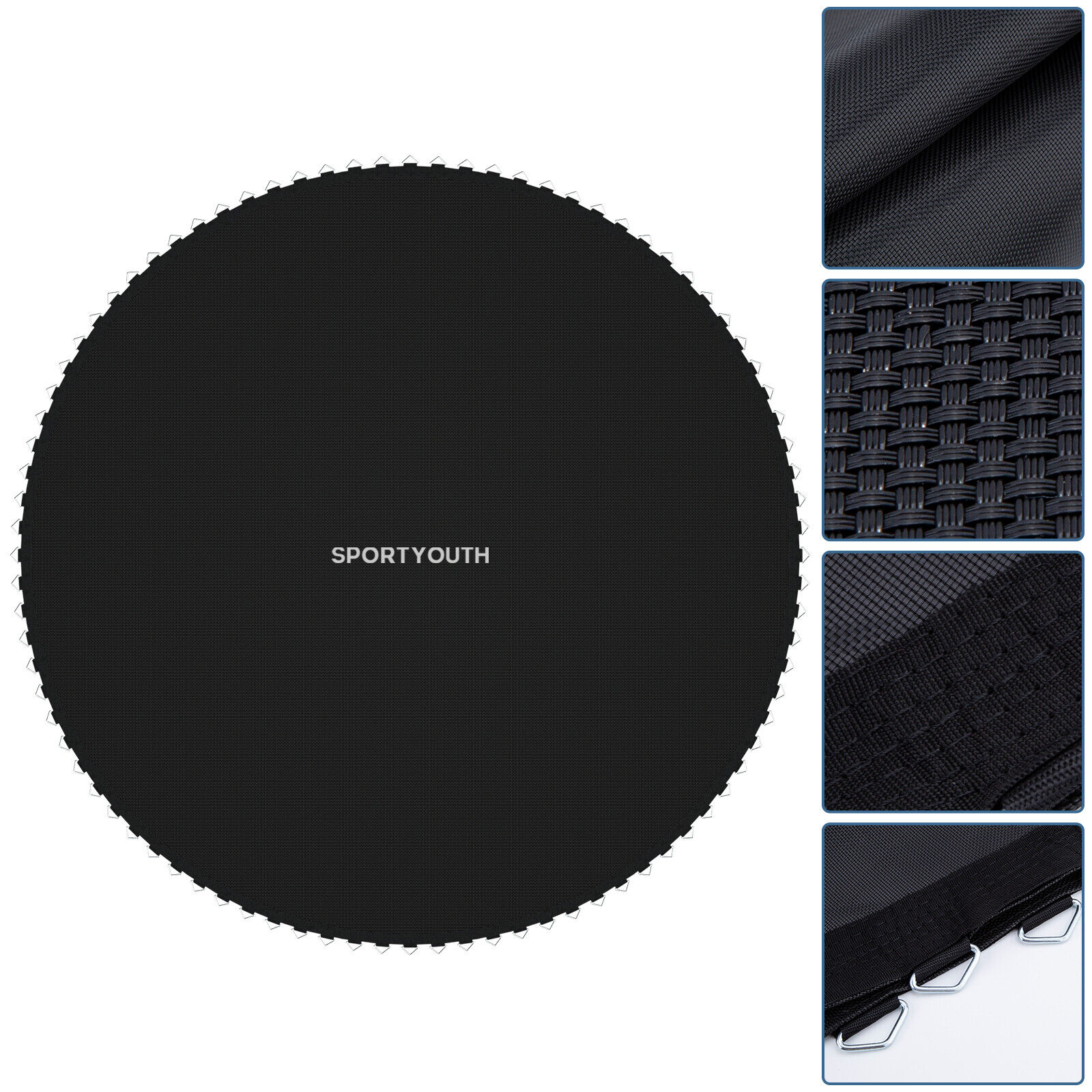 15ft Round Trampoline Jumping Mat 96 Rings Replacement Fit 7" Springs with Tool