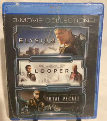 Elysium / Looper / Total Recall (New Blu-ray ) 3 movie Collection