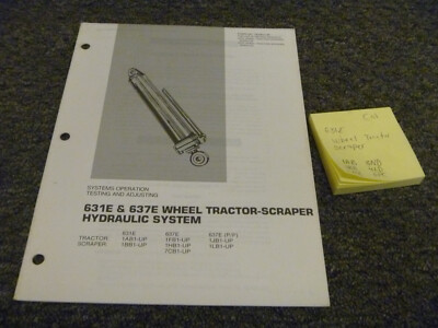 CAT Caterpillar 631E 637E Tractor Scraper Hyd Sys Test Service Repair Manual 1AB