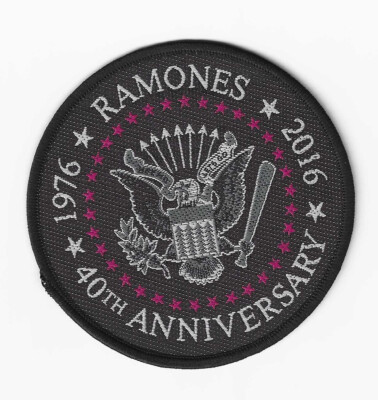   Ramones - 40th Anniversary gewebter Aufnäher - woven Patch Neu & Official!