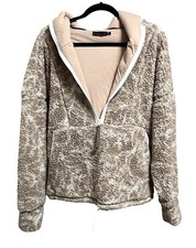 Prana Women's Polar Escape Sherpa Fleece Half Zip Pullover Hoodie Size Large