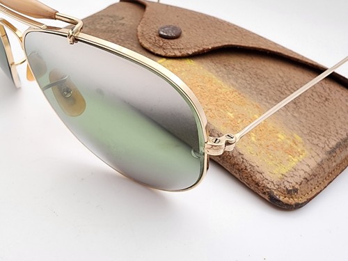Vintage B&L Ray Ban Bausch & Lomb 1/10 12k GF 58mm DGM Green Outdoorsman w/Case - Picture 12 of 18