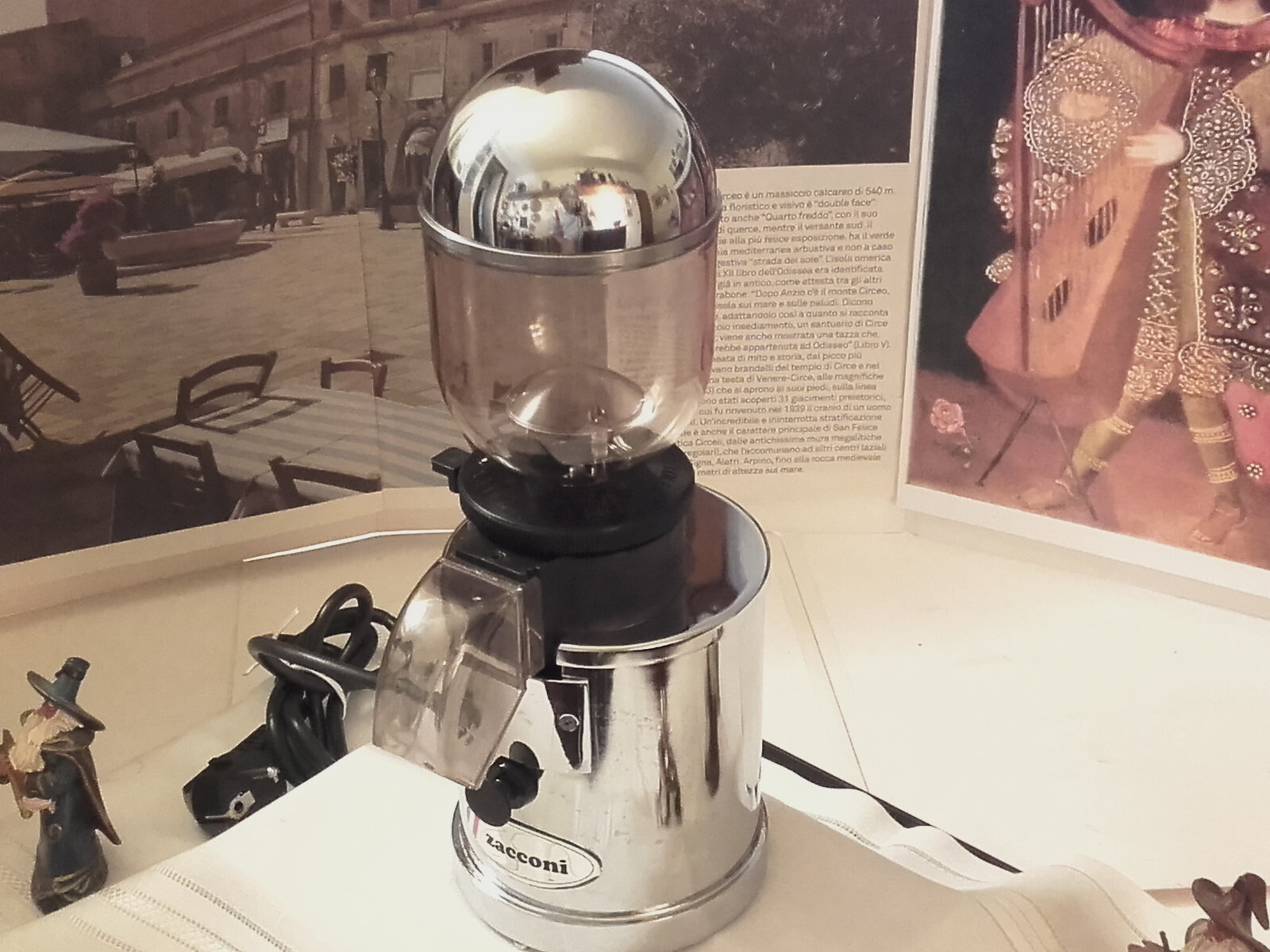 Zacconi grinder chrome for coffee lever machine manual spring la pavoni