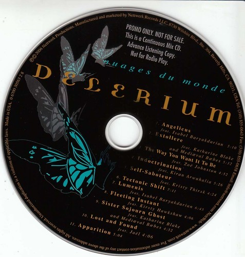 Delerium - Nuages Du Monde (CD, 2006, Nettwerk) - Continuous Mix ADVANCE PROMO - Picture 3 of 3
