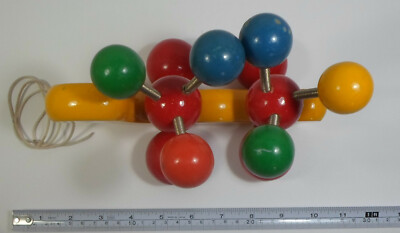 GREEK VTG KOUVALIAS KOYVALIAS WOODEN LIZARD PULL TOY MADE IN