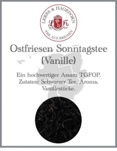 Black-Line Ostfriesen Sonntagstee (Vanille) 250 g Ein hochwertiger Assam TGFOP - Bild 1 von 3