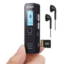 64GB Mini Voice Recorder, Digtal Voice Recorder Spy Hidden Pocket Tape Record...