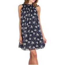 Joie Baltic Print Dress Sleeveless Smocked Neck Casual Flowy Small