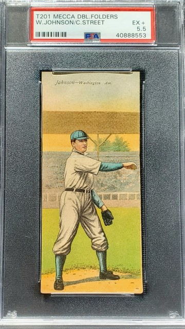 1911 T201 - PSA 5,5 - WALTER JOHNSON / GABBY STREET Mecca Double First Five HOF