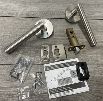 Emtek S10002STTSSRH Right Passage Lever Set - Brushed Stainless