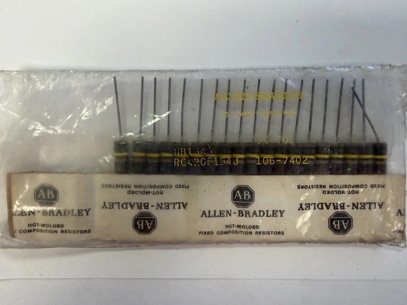 NOS Allen Bradley 150 kOhm Fixed Resistor 2 Watt, 5%, HB1545 qty 19