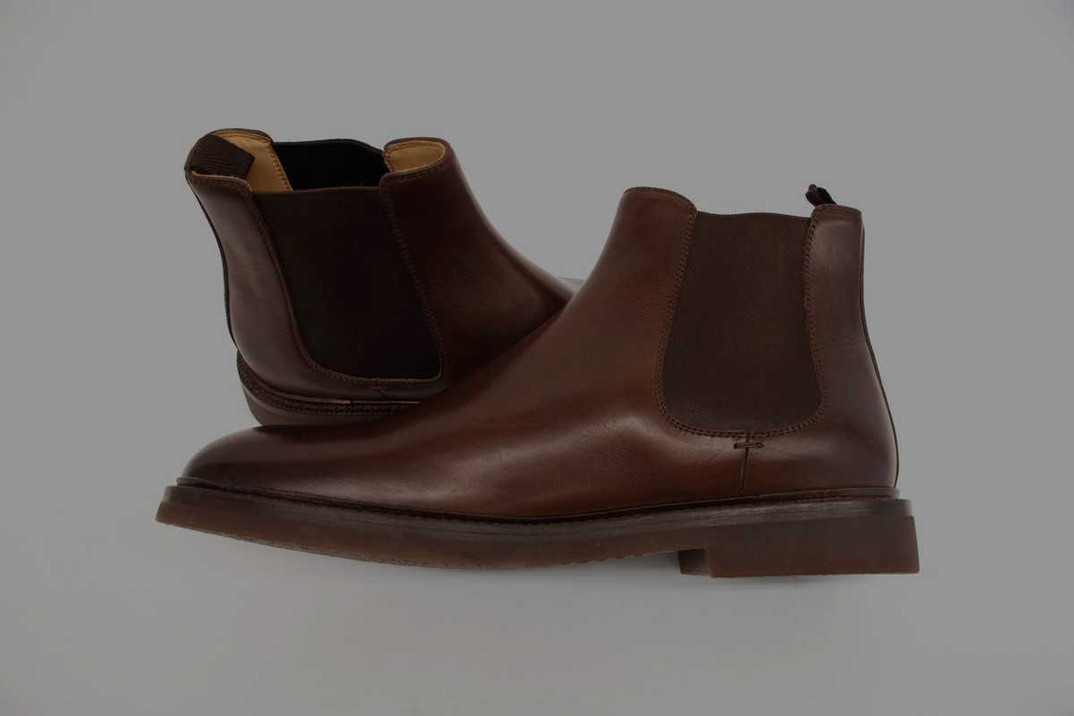NWOB $1350 Brunello Cucinelli Men 100% Leather Chelsea Boots Size 44 A262 View 6