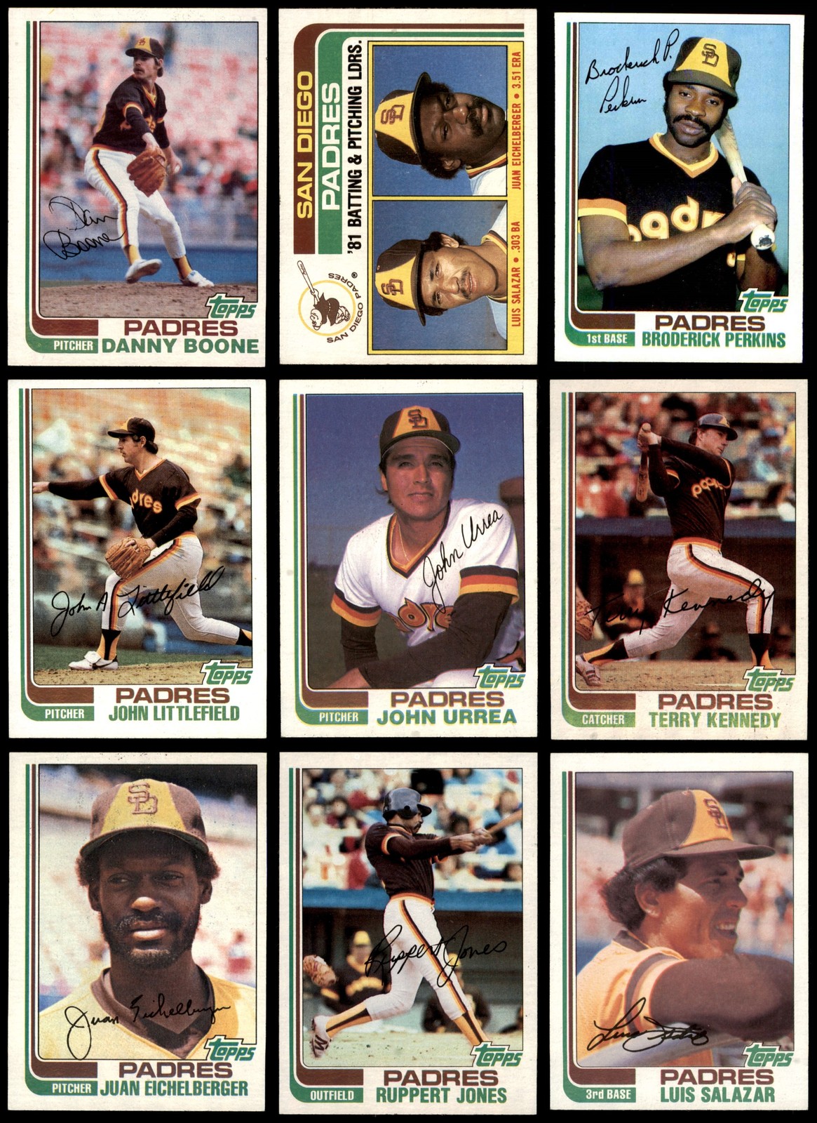 1982 Topps Padres Almost Complete Team Set 6.5 - EX/MT+ 7151214 (24 / 25 cards)