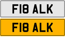 F18 ALK FALK FALCO PRIVATE PERSONAL CHERISHED CAR REGISTRATION NUMBER PLATE GIFT