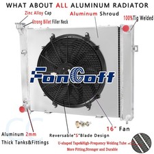 Aluminum 3 Row Radiator Shroud Fan For 1993-97 Jeep Grand Cherokee Se Zj 4.0l L6 Aluminum 3 Row Radiator Shroud Fan For 1993-97 Jeep Grand Cherokee Se Zj 4.0l L6