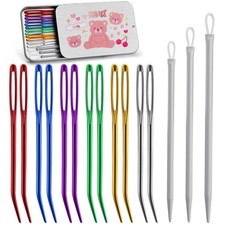 UOOU Yarn Needle,15PCS Bent Needle Tapestry Set 15 Pcs, Random Color B 