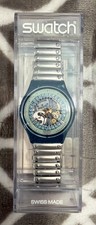 IN ORIGINAL BOX Vintage 1992 Swatch Watch Steel Lite Model GG403