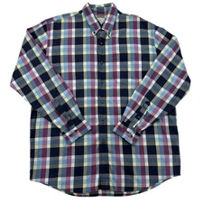 Cutter & Buck  Button Down Long Sleeve Plaid Shirt Signature Collection Men's XL