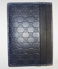Gucci Black Leather GG Pattern Men's Pocket Card Holder MPN 262837-525040