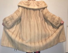 Vintage Woman's Mink Coat Full Length Honey Light Beige Custom Size 8-10
