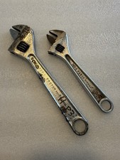 Vintage PROTO USA Pair (2) Adjustable Wrenches