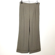 Talbots Stretch Plaid Trousers Pants Women Sz 8 Petite Brown Classic Preppy USA