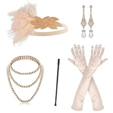 1920s Gatsby Accessories Set for Women Flapper Costume 20s Flapper Headband P...