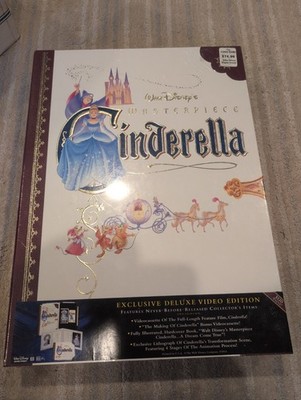 New Sealed Walt Disney's Masterpiece Cinderella Exclusive Deluxe Video Edition