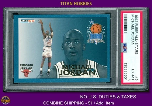 1992 Fleer All Stars All Star Weekend INSERT #6 Michael Jordan PSA 6