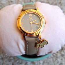 Radley London Women’s Quartz Wristwatch Grey Dial Gold Case Grey Leather Box